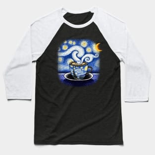 Cappuccino starry night Van Gogh Baseball T-Shirt